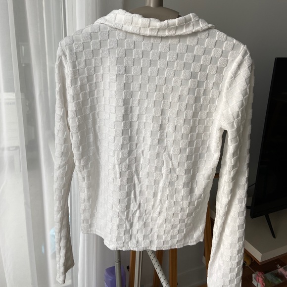 White Square Pattern Shirt - Picture 4 of 7